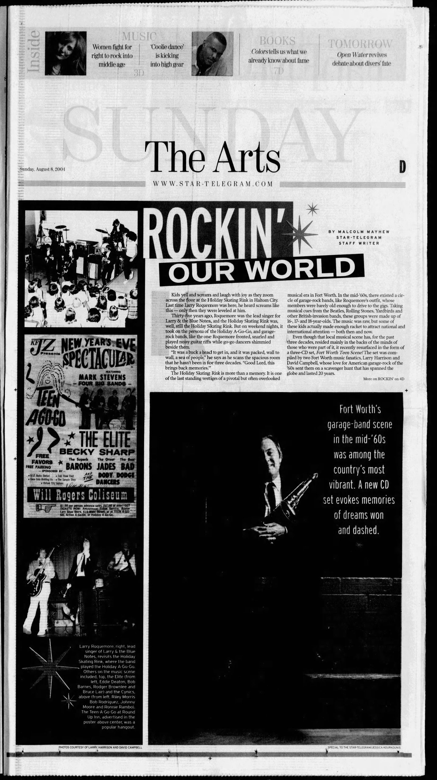 Rockin’ Our World: Fort Worth’s garage rock scene in the 1960s was among the country’s most vibrant. A new CD evokes memories of dreams won and dashed. Star-Telegram story, 2004