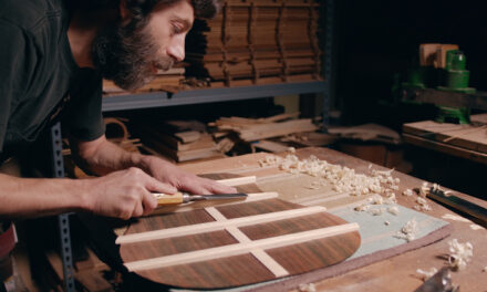 Travis Django Wade makes guitars the old-fashioned way: by hand, 2014