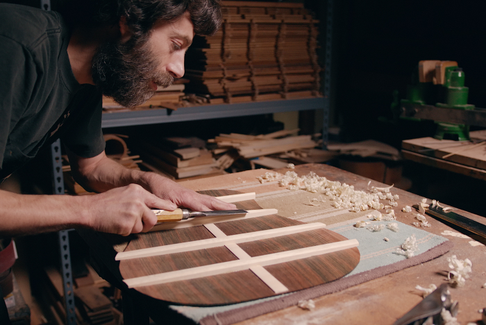 Travis Django Wade makes guitars the old-fashioned way: by hand, 2014