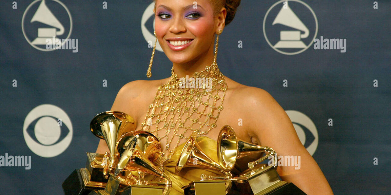 Beyonce wins big at the 46th Grammy Awards, 2004