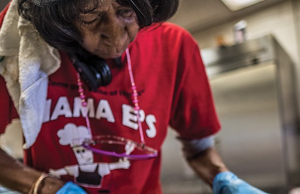 Female pitmaster piles on the meats at Mama E’s BBQ